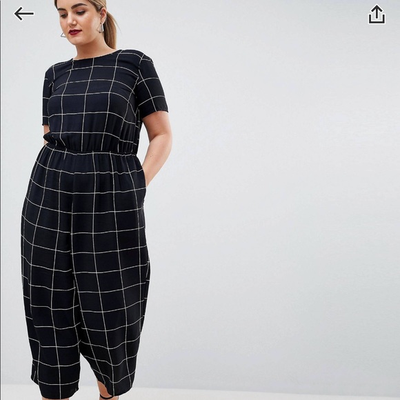 ASOS Curve Pants - ASOS CURVE EXCLUSIVE Jumpsuit with Short Sleeves